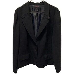 Torrid Blazer Mid Weight Ponte 3 Button Black 4 4X Career Date Classic Plus Size